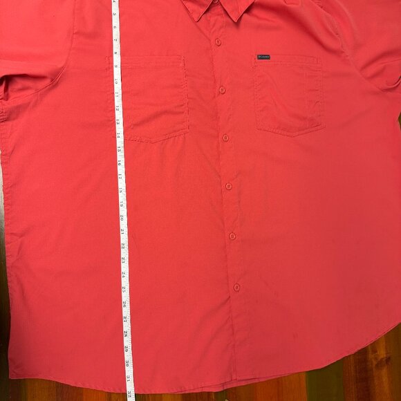 Columbia Button Up Men's Outdoor Short Sleeve Salmon Shirt 4X - Picture 5 of 7